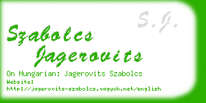 szabolcs jagerovits business card